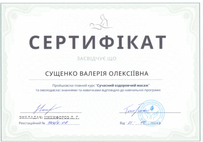 Сертификат №487